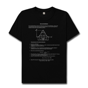正态分布短袖T恤男女Normal Distribution学科数学衣服潮设 无界