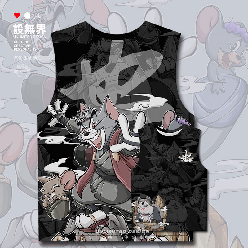动漫猫和老鼠cos火影忍者自来也大码速干背心男装女装000e设 无界