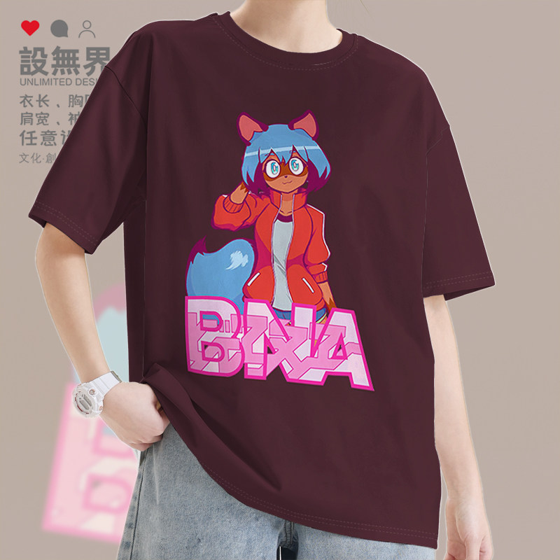 奇幻动漫动物新世代BNA影森满周边纯棉短袖T恤男女上衣夏设 无界