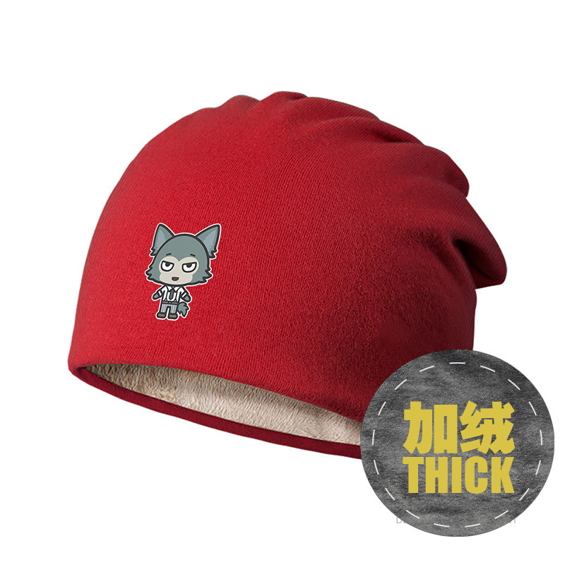 动物狂想曲大灰狼q版格雷西加绒棉帽男女潮包头帽围脖头巾设 无界