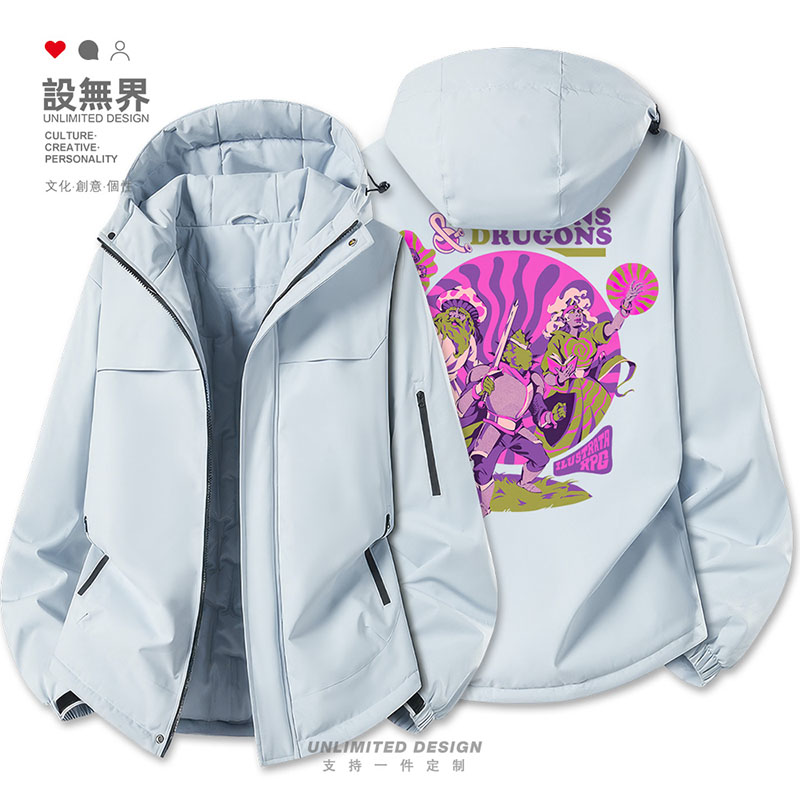 冒险者队伍RPG游戏创意插画ins小清新欧美风加厚棉服男女设 无界