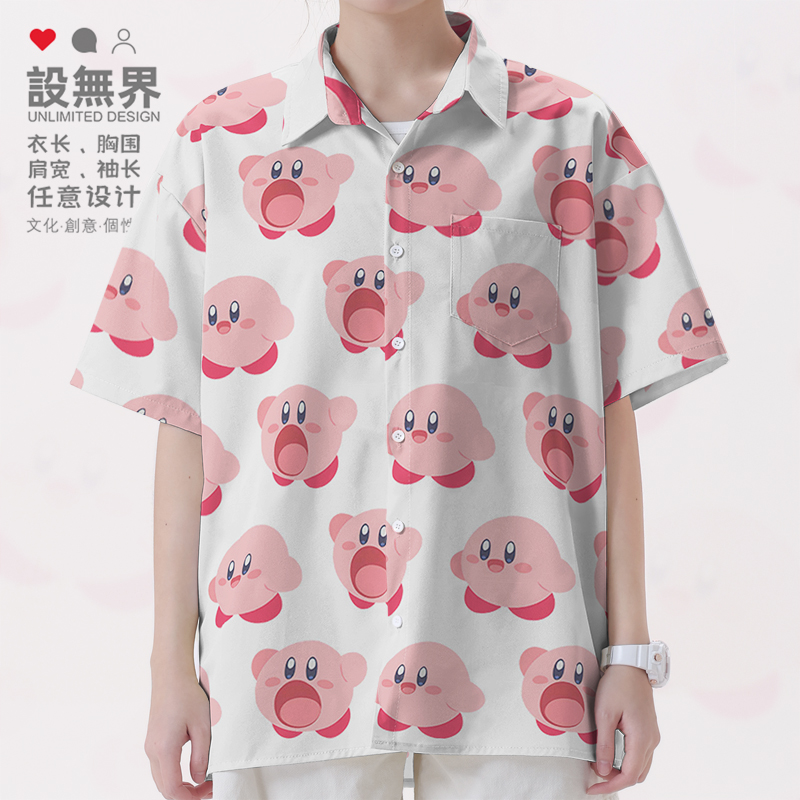 星之卡比可爱游戏周边短袖衬衫