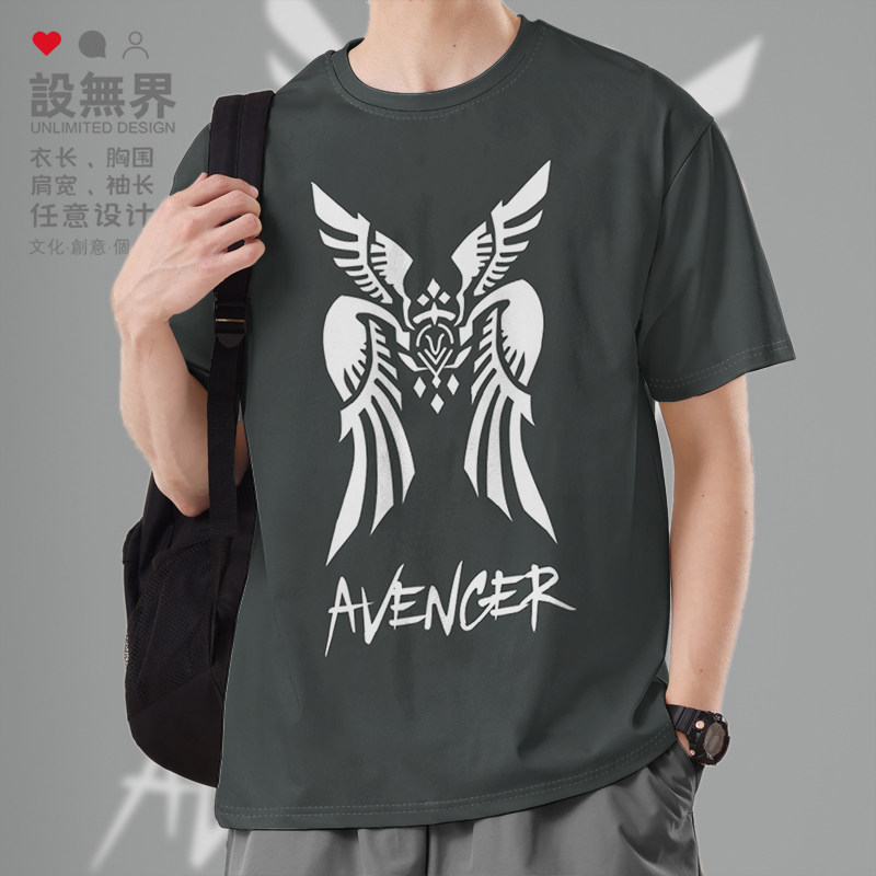 动漫Fate印记AVENCER圣女黑贞德短袖T恤男女夏季衣服体恤设 无界