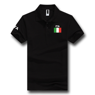 民族国家队服足球设无界Polo衫