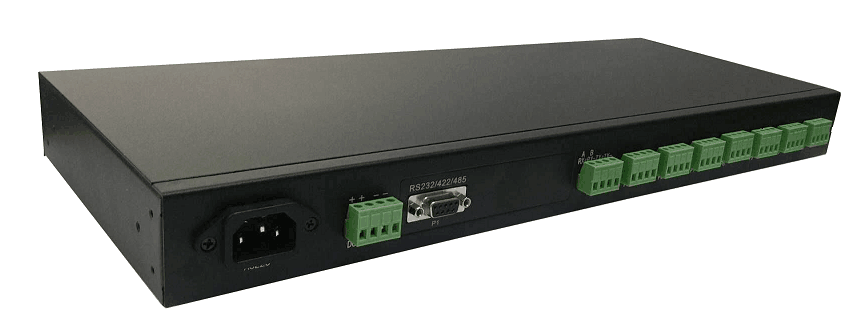 RS232/422/485至16路RS485机架式隔离集线器串口分配器1进16出
