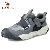 骆驼夏季 圆头轻质软底 休闲包头凉鞋 新款 魔术贴户外沙滩鞋