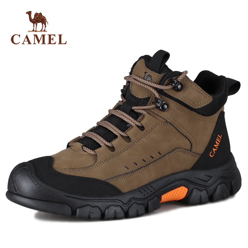 骆驼男鞋冬季新款户外休闲鞋加绒