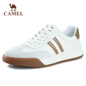 骆驼男鞋秋季新款复古休闲鞋时尚运动板鞋圆头潮鞋牛皮商场同款