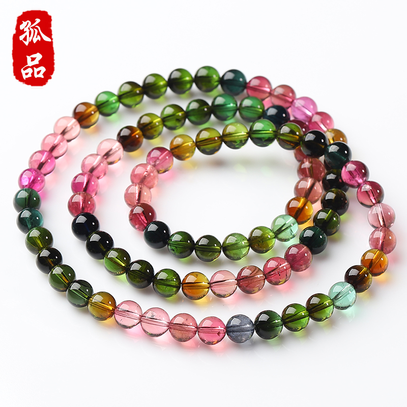 亲宝水晶收藏级玻璃体碧玺手链