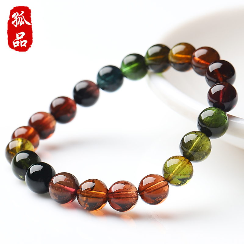 亲宝水晶玻璃体彩虹碧玺手链