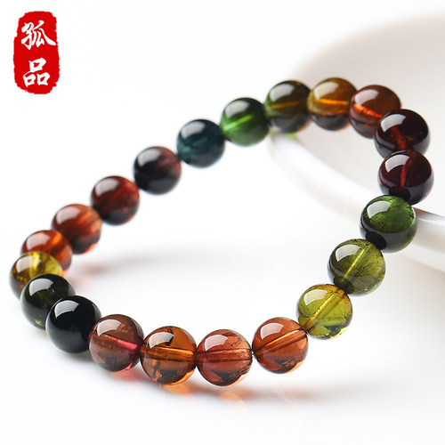 亲宝水晶玻璃体彩虹碧玺手链