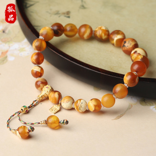 幻夜巡兰·异象妖花蜜蜡手持琥珀蜜蜡手串饰品礼物 孤品