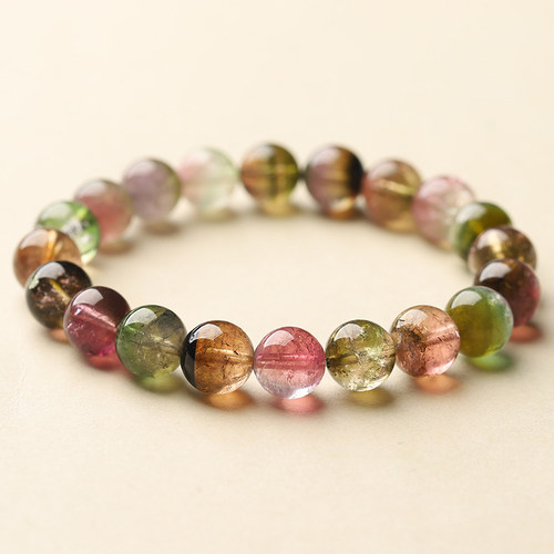 亲宝水晶冰种西瓜碧玺手链