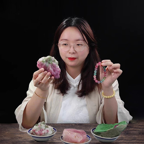 亲宝水晶和田玉手链白玉手镯手串