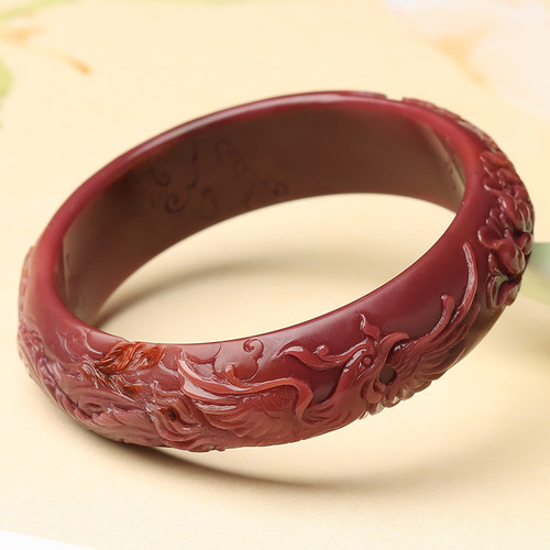 紫红色系盐源玛瑙手镯