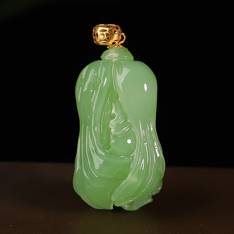 和田玉碧玉吊坠亲宝水晶