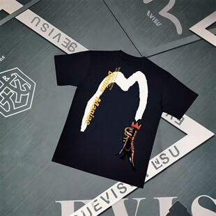 福神短袖男2026新款大M恐龙不倒翁佛头海鸥印花潮流百搭休闲T恤女