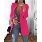 新款 领糖果色通勤OL百搭薄款 欧美大码 秋季 女装 西装 西服外套S 5XL