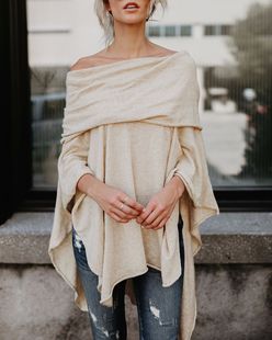 子中长款 2018秋季 欧洲站性感露肩不规则下摆上衣长袖 女装 T恤 新品