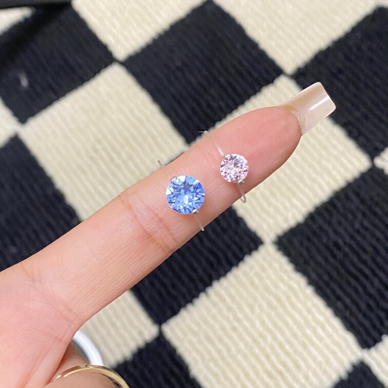 S925纯银鱼线戒指托简约时尚百搭