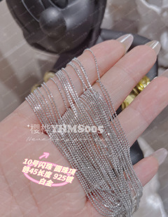 新款s925纯银项链锁骨链DIY吊坠搭配不褪色防氧化长款可调节