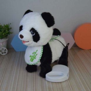 触摸撒娇吐舌头舔舔小熊猫儿童电动毛绒仿真玩具熊猫走路学说话