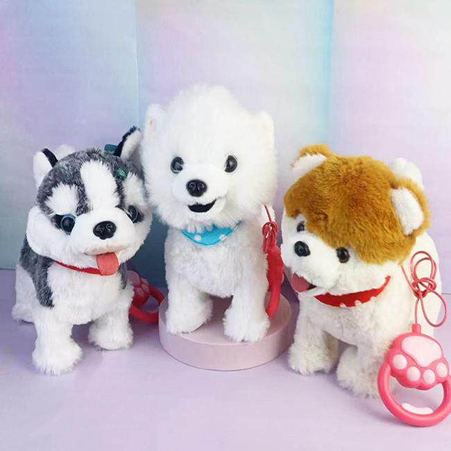 吐舌头舔舔狗玩具狗狗走路会叫仿真撒娇可爱智能机器狗触摸感应