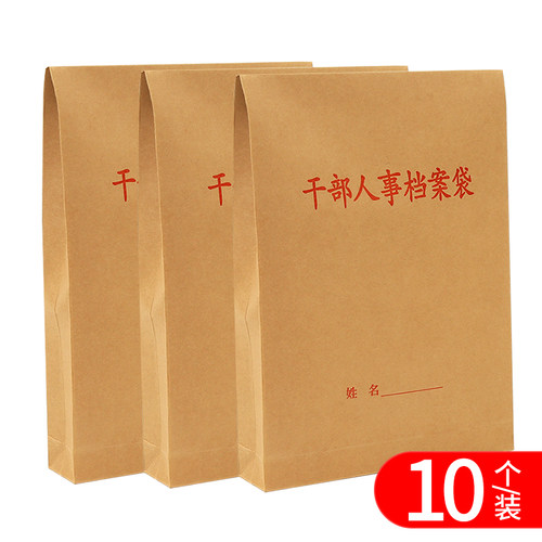 10个干部人事档案袋加厚牛皮纸资