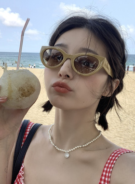 韩国绿色女士太阳镜旅游墨镜