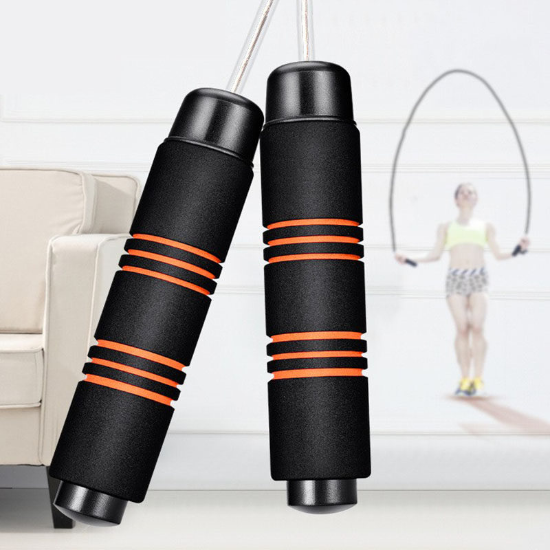 轴承跳绳钢丝绳减肥塑身男女健身器材无计数学生考试专用负重跳绳