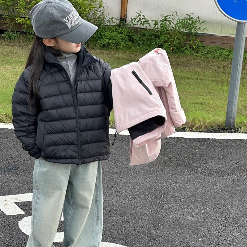 可拆卸短款羽绒服三合一冲锋衣