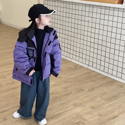 中长款加厚男女同款徽章羽绒服