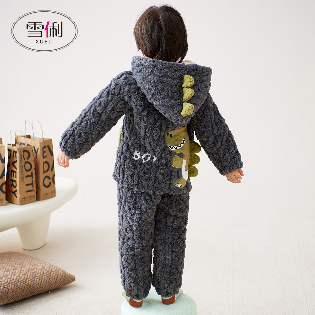 雪俐珊瑚绒家居服睡衣