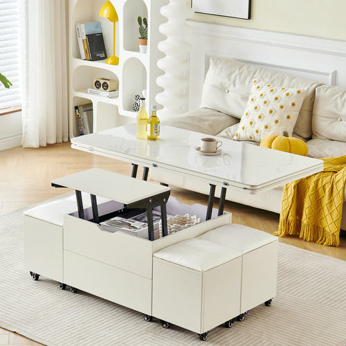 岩板多功能茶几餐桌两用