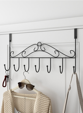 七钩门后挂钩免打孔墙上挂衣架门上挂架壁挂子强力无痕衣服帽钩