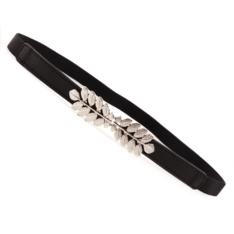 女树叶松紧百搭小腰带