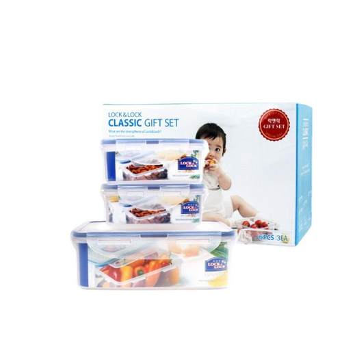 乐扣乐扣塑料保鲜盒微波炉饭盒密封盒收纳套装3件套HPL817s001