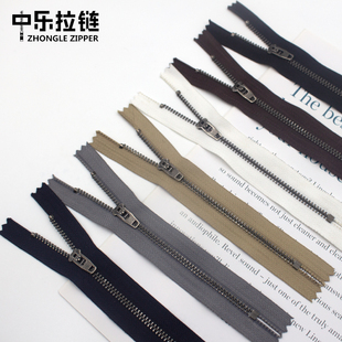 3号Y牙古银裤裆拉链牛仔裤休闲裤拉链裤子拉链三号衣领口袋拉链