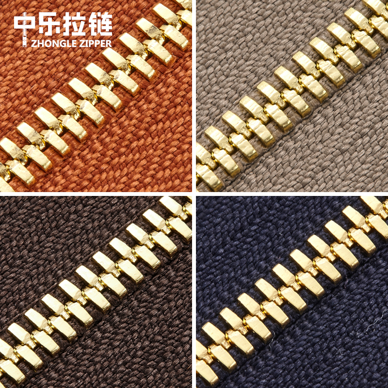 5号金属拉链双向玉米牙金色半成品长拉链箱包皮具包包拉链配件DIY