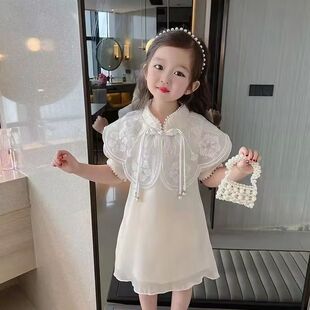 中国风汉服短袖 宝宝复古旗袍仙女裙汉服裙 公主连衣裙新款 女童夏季
