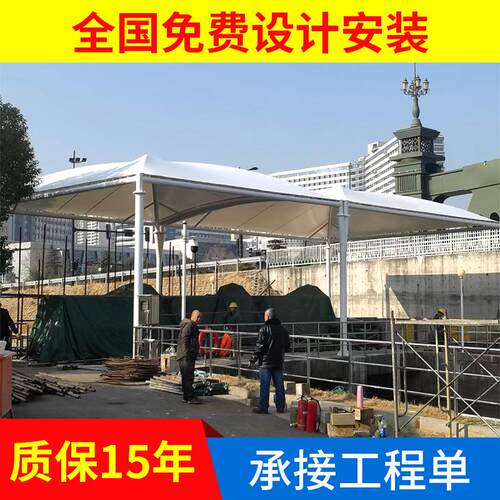 厂家安装公园景结观膜构强张力看台户属钢构金防水外遮阳024张力