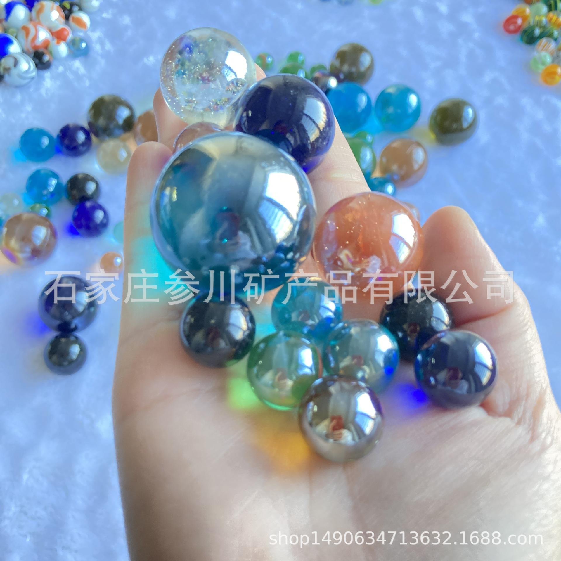 纯色戏玻璃弹珠六10296色可选机用玻游璃弹珠玻璃球14mm1mm25mm22