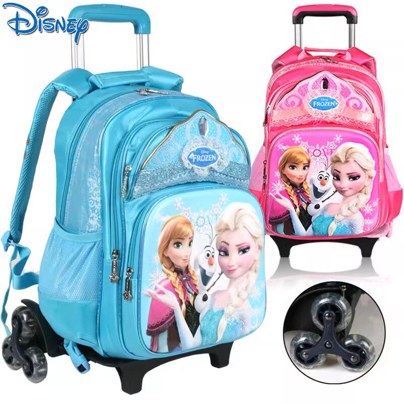 迪士尼儿童拉杆书包小学生男童女童3-4-6年级6-12周岁双肩背包