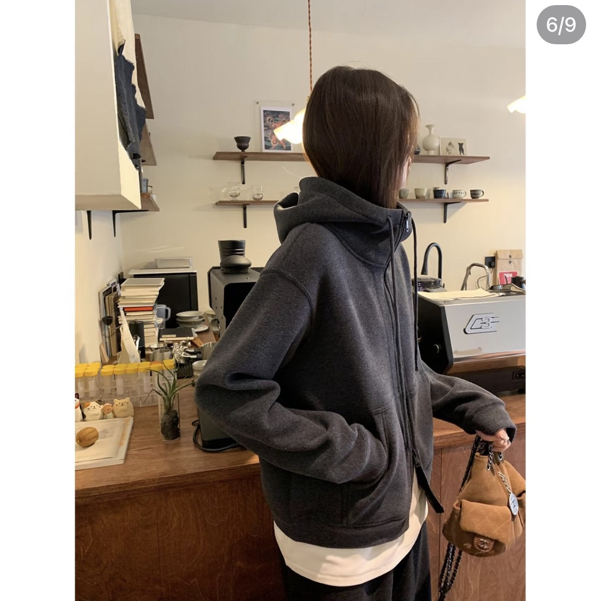 休闲慵懒风连帽卫衣套装