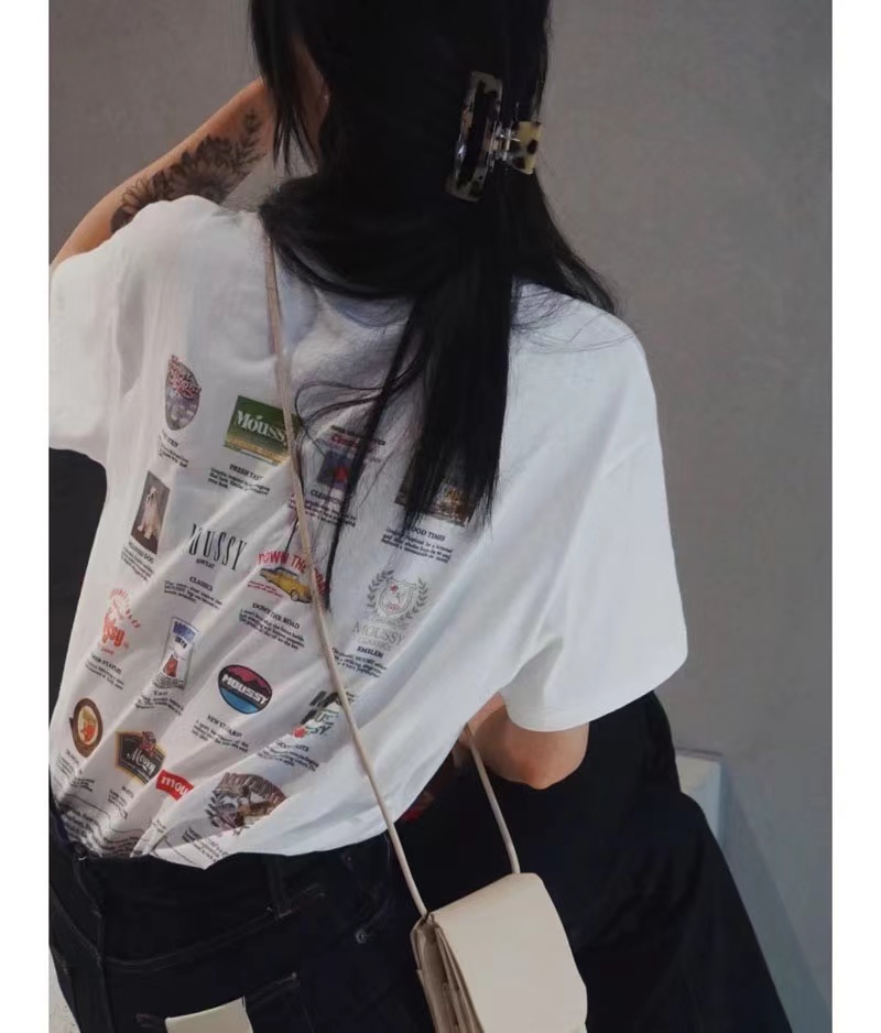 短袖休闲薄印花全棉女