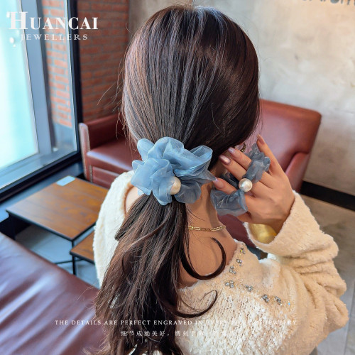 大肠发圈女珍珠发饰头绳马尾皮筋