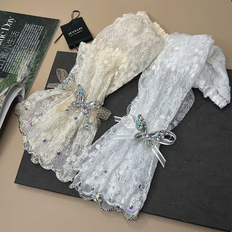 SUMMER SUNSCREEN FAIRY APPEARANCE SOFT LACE SHINY DIAMOND ICE SLEEVES CRYSTAL BUTTERFLY HIGH VALUE LOOSE SLEEVES