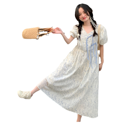 新中式大码连衣裙少女夏