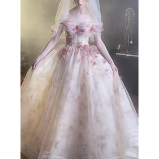 饰新娘婚纱礼服 花朵装 订婚 结婚 演出 公主风 影楼 时尚