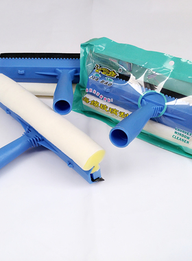 正品嘉保876海棉多功能洗车双面擦清洁刷玻璃窗刷刮水器伸缩钢杆